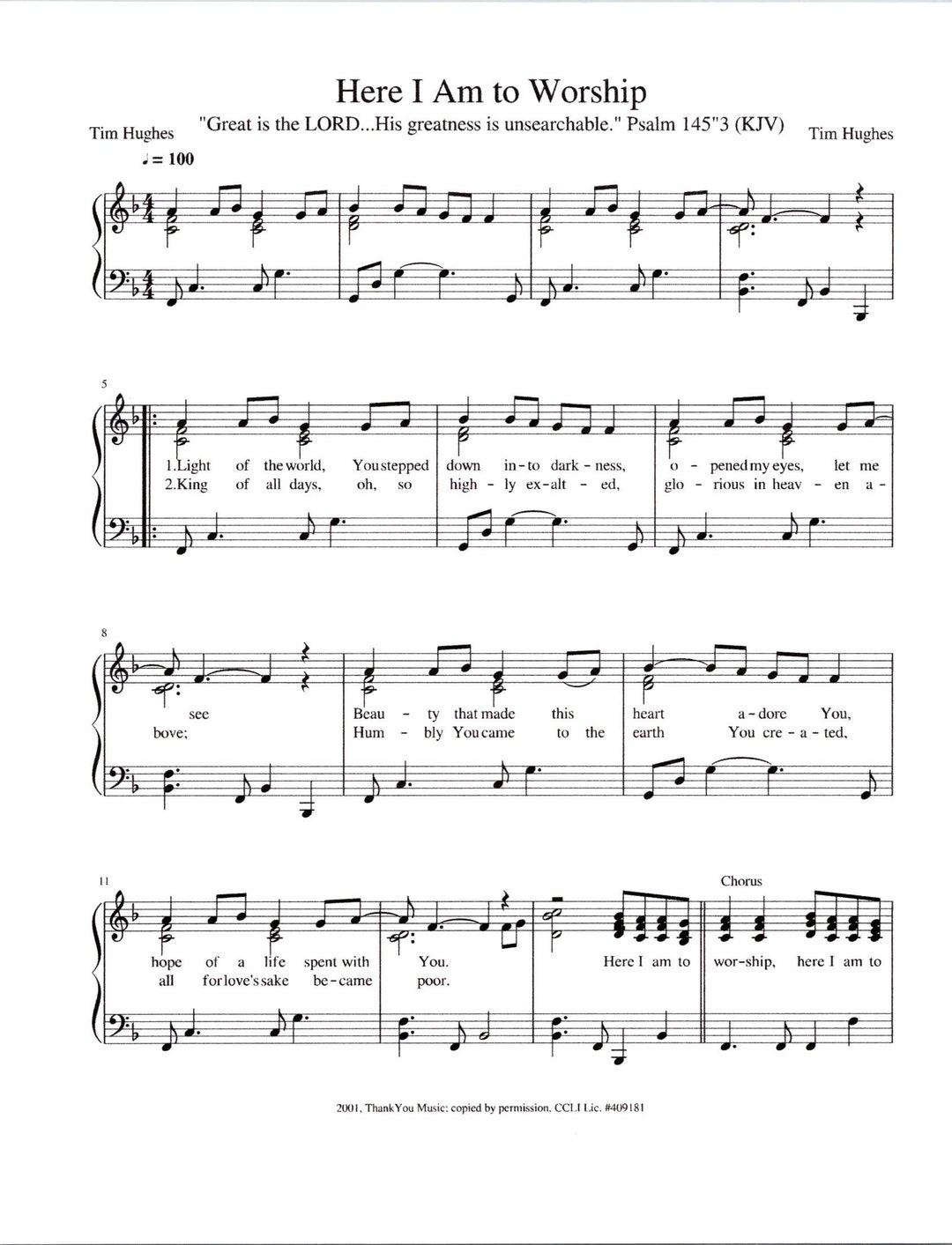 Here i am to worship digital hymn tune with lyrics key of f etsy