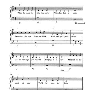 Jolly Old Saint Nicholas - Easy Digital Piano Music - Key of C