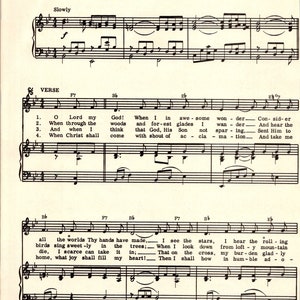 How Great Thou Art Noten - Digitale Hymne Melodie - Tonart B