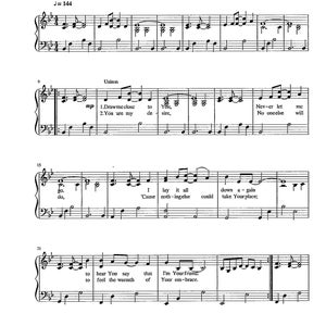 May include: A sheet music page with the title "Draw Me Close" and lyrics for a song. The lyrics include "Seek the Lord while He may be found." and "Isaiah 55:6". The music is written in standard notation with a key signature of 4 sharps and a time signature of 4/4.