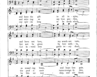 The Gift of Love - Digital English Melody Hymn Sheet Music Key of G