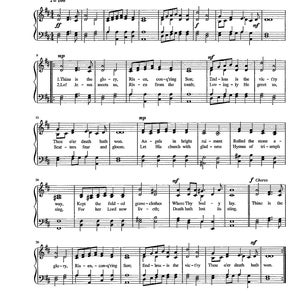Thine is the Glory - Digitale hymne met tekst - Key of D
