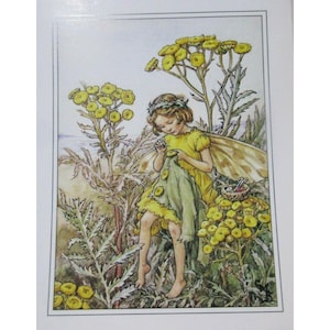 Cartão postal de arte de Cicely Mary Barker - A fada Tansy - Fadas das flores