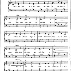 The Caissons Go Rolling Along Sheet Music - Digital Military Tune Key of C