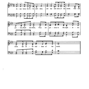Jesus Loves the Little Children - Digital Hyman Tune with Lyrics - Key of A Flat