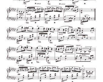 Piano Music Sheets - Humoresque No. 7 - Opus 101 - Antonin Dvořák