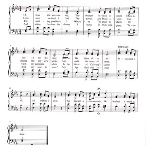 Jesus Paid it All - Digitale Hymne Melodie Notenblatt - Tonart Es-Dur
