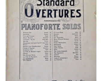 Bellini V. La Sonnambula Standard Overtures for Pianoforte Solos White Smith Pub