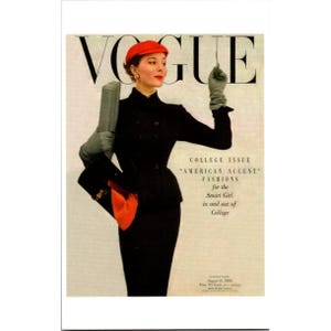 Postcard - Vogue Magazine Cover August 15, 1950 by Irving Penn - Unposted #9