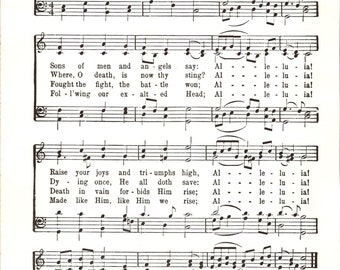 Christ the Lord Is Risen Today - Digital Easter Hymn Sheet Music - Key of C