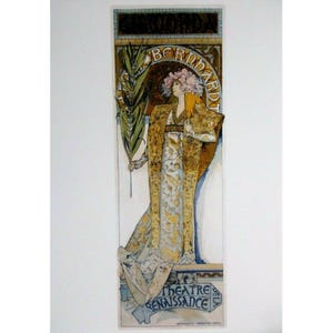 Cartão postal de arte - Gismonda 1894, do artista Alphonse Mucha