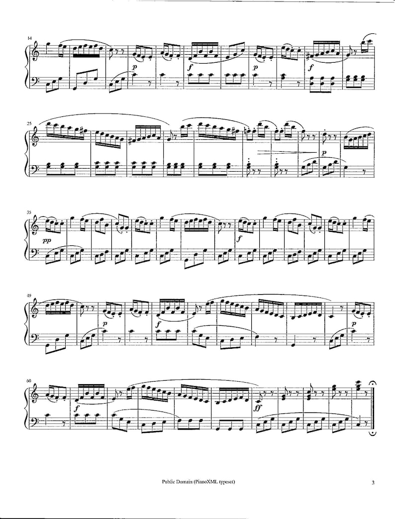 Sonatina Op.36 No.1 - Clementi - Digital Printable Piano Solo Sheet ...