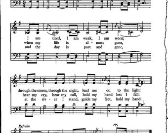 Precious Lord, Take My Hand - Digital Hymn Sheet Music Key of G Intermediate Level