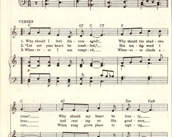 His Eye is on the Sparrow Sheet Music - Digital Download Hymn Tune Key of C