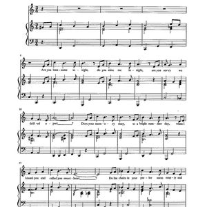 May include: Sheet music for the song "Are You Lonesome Tonight" by Elvis Presley. The music is written in standard notation with lyrics printed below the notes.