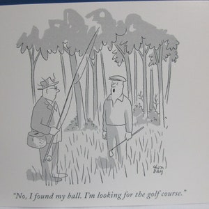The New Yorker Golf Cartoon Postcard por Chon Day 1958 #707