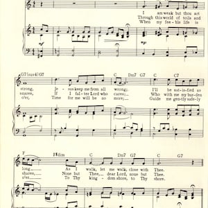 Just a Closer Walk with Thee Hymn - Digital Sheet Music for Piano Vocal Guitar Key of C Intermediate Level