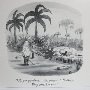 The New Yorker Golf Cartoon Postcard by Charles Addams, 1954  #706