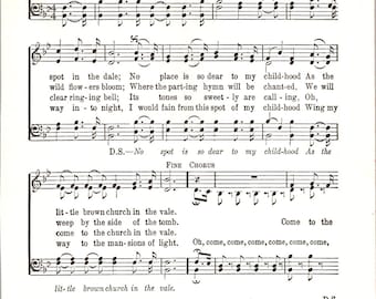 The Church in the Wildwood - Digital Hymn Sheet Music - Key of B Flat