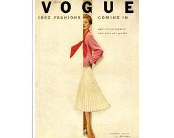 Postcard - Vogue Magazine Cover - January 1952, by Erwin Blumenfeld