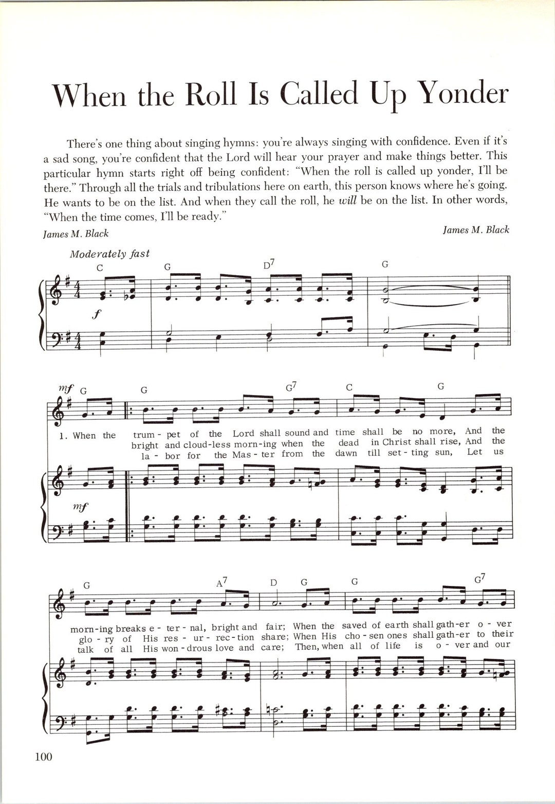 When the Roll is Called up Yonder Digital Hymn Tune Sheet Music Key of