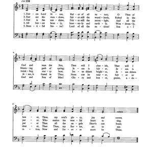 Fairest Lord Jesus - Digital Hymn Tune with Lyrics - Key of F