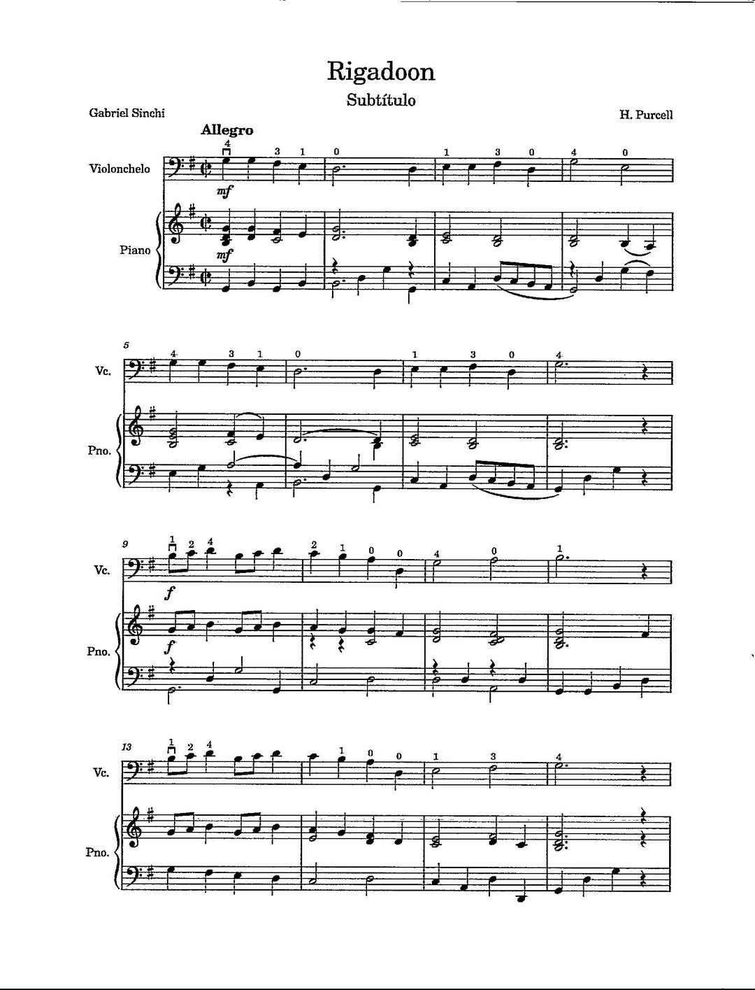 Violin and Piano Duet - Rigadoon - Digital Printable Sheet Music - Etsy