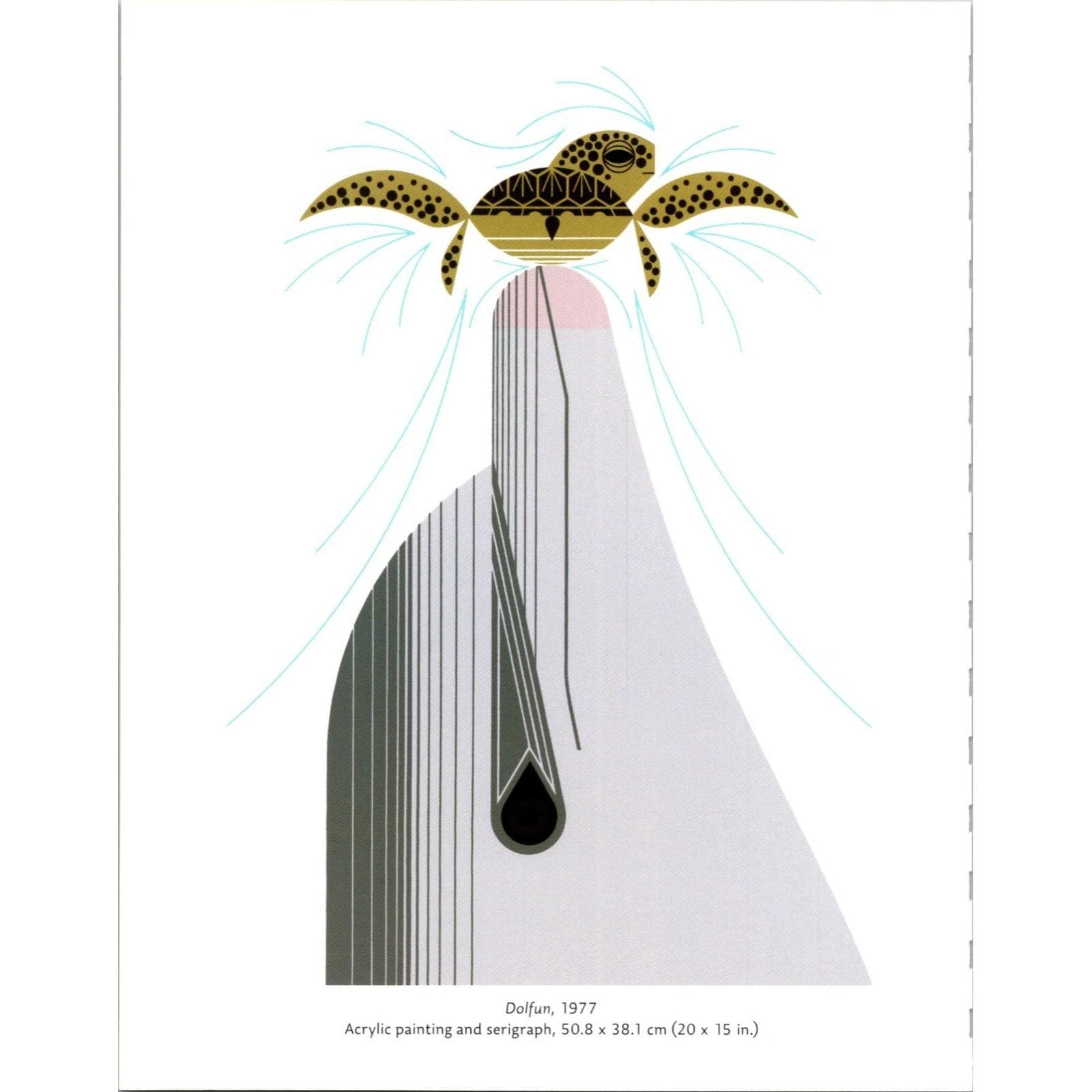 Charley Harper - Dolfun, 1997 - Calendar Page Art Print - Etsy Israel