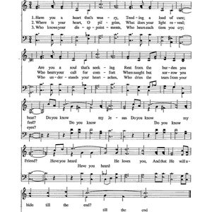 Do You Know My Jesus? - Printable Hymn Tune - Key of C With Lyrics