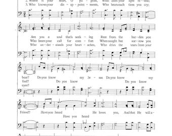 Do You Know My Jesus? - Printable Hymn Tune - Key of C With Lyrics