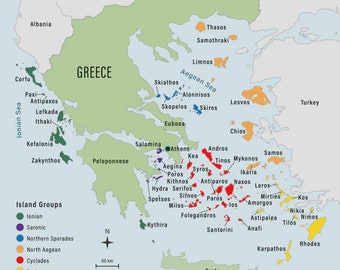 Le Isole della Grecia - Stampa digitale