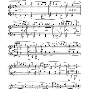 以下が含まれることがあります： ピエトロ・マスカーニ作曲の「カヴァレリア・ルスティカーナ」のインターメッツォの楽譜。楽曲はヘ長調で4/4拍子で書かれている。ピアノ用の楽譜で、「アンダンて・ソステヌート＝56」、「pp エスプレシボ」、「ドルチェ」、「ディム。」、「ドルチシモ」、「クレッシェンド」の言葉が含まれている。