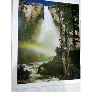 Carte postale - Ansel Adams Artiste 1946 Nevada Fall Rainbow Parc national de Yosemite CA