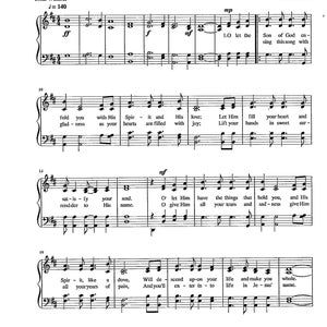 Spirit Song - Digital Hymn Tune with Verses - Key of D