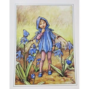 Cartão postal de arte de Cicely Mary Barker - A fada Scilla - Fadas das flores