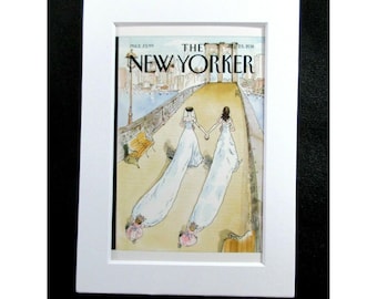 The New Yorker Postkarte - HOCHZEITSAISON Cover von Barry Blitt Juli 2011
