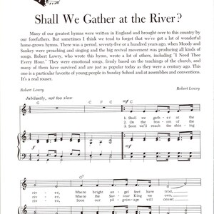 Zullen we verzamelen bij de rivier? - Bladmuziek voor digitale hymnemelodieën - Key of C