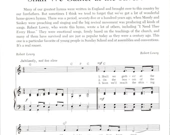 Shall We Gather at the River? - Digital Hymn Tune Sheet Music - Key of C