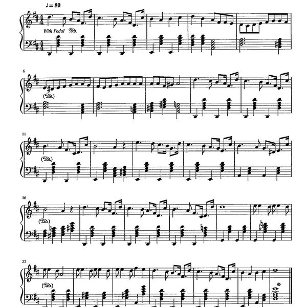 La vie en Rose - Digital Intermediate Piano Solo - Key of D