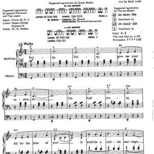 May include: Sheet music for the song "Daisy Bell" with the lyrics "Give me your answer, do! I'm half crazy all for the love of you! It won't be a stylish marriage." The music is written in the key of F major and is in 4/4 time.