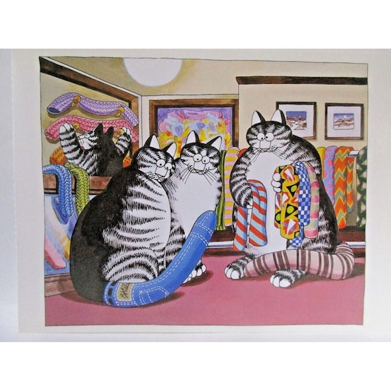 KLIBAN CATS レディース用 キャディバッグ 猫イラスト 極美品 Kliban Postcard - CAT TAIL TIES by Kliban's Cats 6