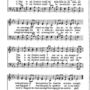 This is My Fathers World - Digital Hymn Tune Sheet Music Key of E Flat