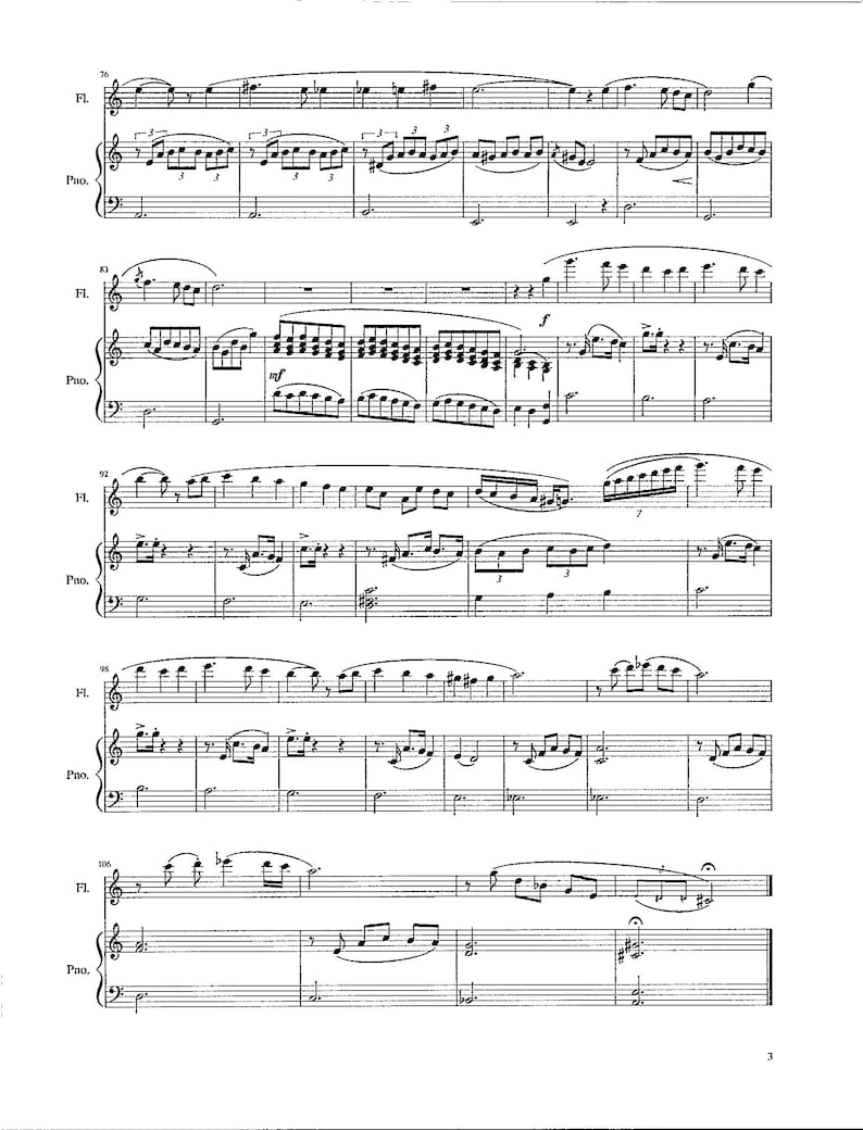 Irlandaise by Claude Bolling Digital Download for Flute and Piano Sheet