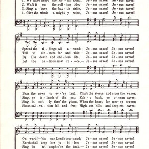 Jesus Saves - Digital Hymn Sheet Music - Key of G