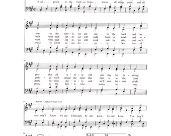 They'll Know We Are Christians - Digital Hymn Tune Sheet Music