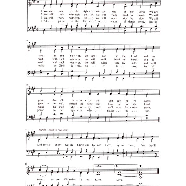 They'll Know We Are Christians - Digital Hymn Tune Sheet Music