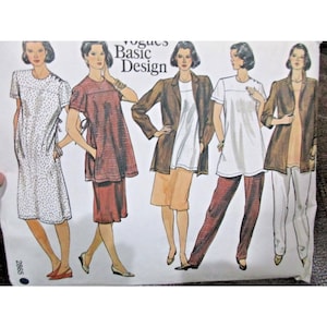 Vogue Pattern 2865 Misses Maternity Jacket Top Skirt Pants Dress Size 14 Uncut
