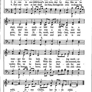 Once in Royal Davids City - Digitale Weihnachtshymne Melodie Download Tonart von F