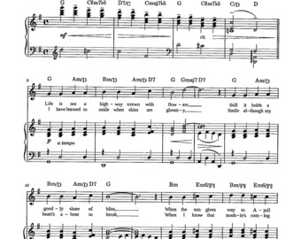 April Showers - Digital Download Complete Sheet Music with Verse and Chorus - Key of G