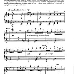 Pizzicato Polka by Johann Strauss, Jr. Digital Piano Sheet Music Key of C Early Intermediate Level